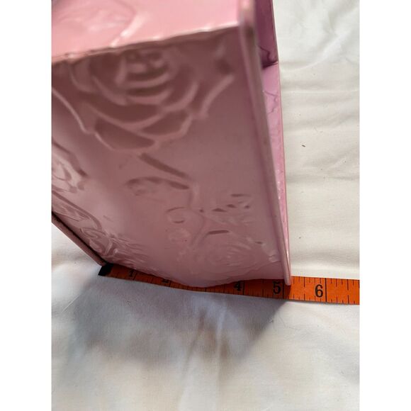 Vintage Original Light Pink Metal Matte Antelope Planter Window Box Art Pottery - Picture 10 of 12